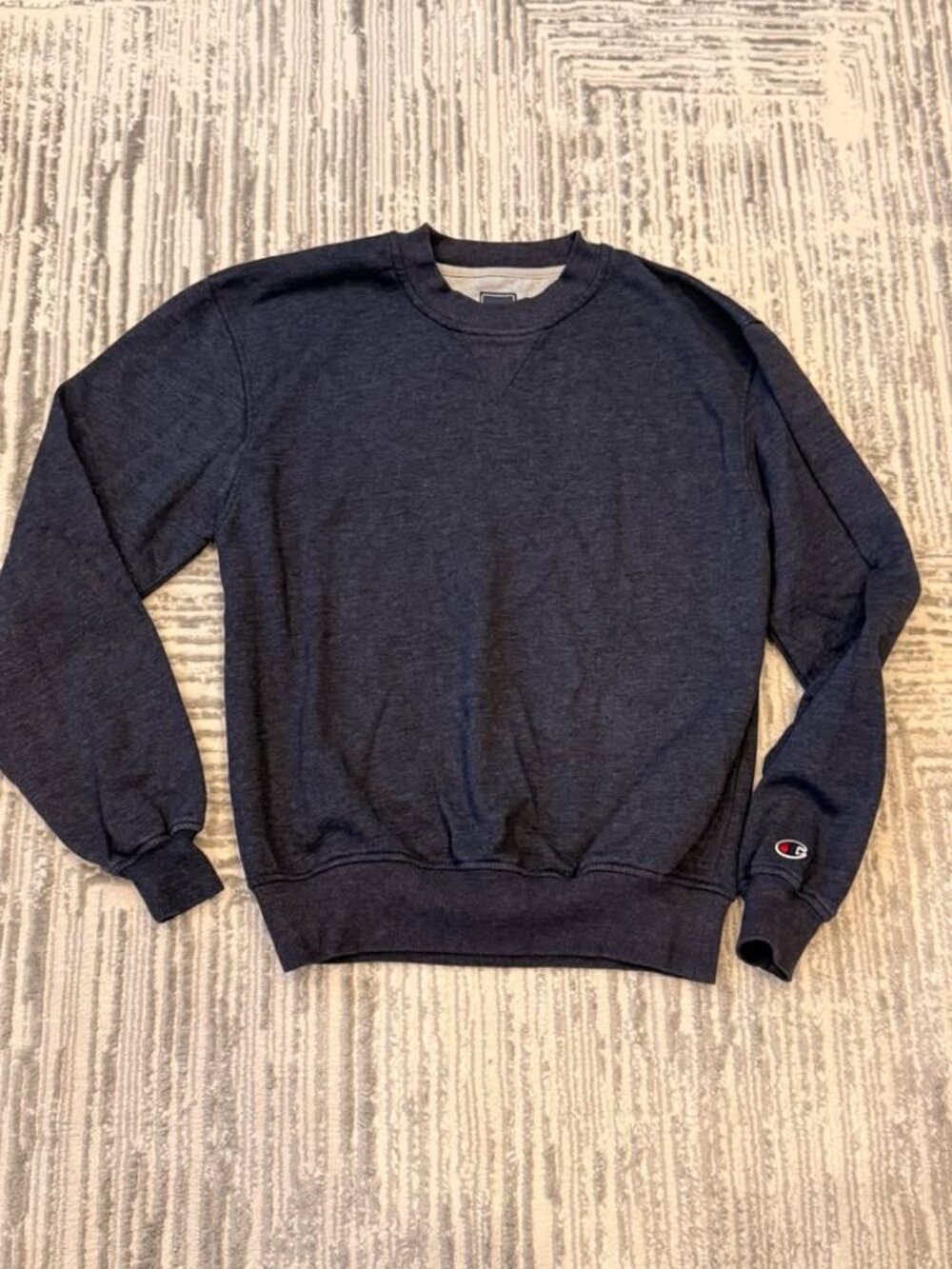 Champion men's small navy crew neck sweatshirt